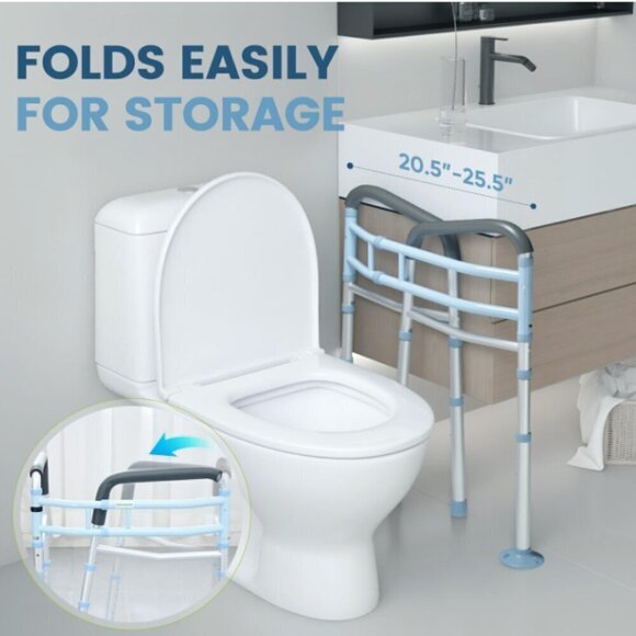 OasisSpace Stand Alone Toilet Safety Rail - Heavy‎ Duty Medical Toilet Safety - Picture 5 of 10